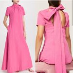 STAUD Ilana Open Back Bow Maxi Dress in Lollipop Pink XS Photo 1