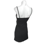 Lulus  Ruched Black Sleeveless V-Neck Cami Camisole Mini Wrap Tank Dress Size M Photo 5