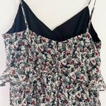 Sage The Label Spaghetti Strap Ruffle Foral V Neck Midi Dress Grey Size Small Photo 4