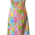 Lilly Pulitzer  Patchwork Floral Back Tie Dress Sz. 4 Vintage White Label Photo 12