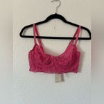 Free People  Sorento Demi Longline Bra in pink rose 34D nwt Photo 1