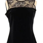 Calvin Klein  Whimsigoth Y2K Classic Velvet Lace Sleeveless Blouse Size Small S Photo 0
