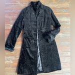 Cuero Faux Lamb Fur Coat w Real Rabbit Fur Trim Steampunk Victorian Photo 11