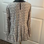 Jane and Delancey  Anthro Sz‎ M Long Sleeve Peplum Cottagecore Peasant Tiered Top Photo 1