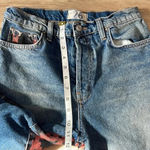 We The Free Free People Rocky Mountain Patchwork High Rise Straight Leg Jeans Blue sz 26 Photo 3