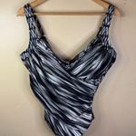 MiracleSuit Warp Speed Sanibel Size 16 One Piece Swimsuit, Black/White (6537463) Photo 0