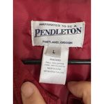 Pendleton VTG  Red Suede Leather Jacket Long sleeve Button Up Women’s Size Large Photo 2