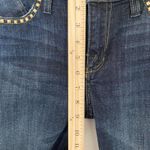Rock & Republic  Kasandra Y2K Dark Wash Bootcut Jeans Gold Studs Distressed Sz 10 Photo 6