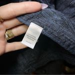 J Jill Blazer Jacket Dark Blue‎ Black Woven Office Career Corporate Mature Thick Size M Photo 6