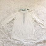 Lija 3/4 sleeves block polo leopard white tops SIze Small Green Photo 12