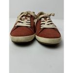 Taos Shoes Women 9.5‎ Orange Canvas Lace Up Star Burst Fashion Sneaker Red Photo 5