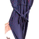 Draper James  self tie romper navy red floral size Medium‎ Photo 4