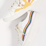 Soludos x Lockhart Embroidery Ibiza Sneakers Rainbow Wave Sun White (Size 8.5) Photo 0