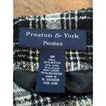 Preston & York Petites 8P Black White Plaid Tweed Collarless Blazer Wool Blend Photo 2