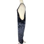 Urban Outfitters Tania Shapeless Velvet Square Neck Overall Jumpsuit Navy Medium Photo 7