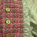 INC International Concepts NWT Cosmopolitan Tweed blazer with Satin Green Bow 6P Pink Photo 8