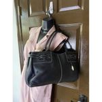 Tod's Drawstring Black Leather Shoulder Bag Photo 7