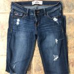 Hollister [] 5R dark wash holey skinny jeans Photo 2