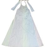 Rosie Assoulin Polka Dot Flocked Cotton Blend Poplin Halter Dress Rainbow 6 White Photo 0