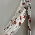 We Wore What  Optic White Multi Floral Puff
Sleeve Cowl Neck Mini Dress sz 4 Photo 5