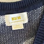Anthropologie  Maeve V neck sweater vest blue and white size small Photo 5