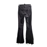 Hollister Womens Flare Jeans Size 26 Dark Wash High Rise Frayed Hem Trendy Photo 3
