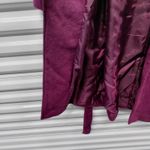 Steve Madden Womens Belted Long Coat Size XS Purple Textured Winter Chic Cozy Photo 10