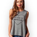 Lovers + Friends new ᯾ No One in Particular Muscle Tee Tank Top ᯾ Heather Grey ᯾ Photo 6