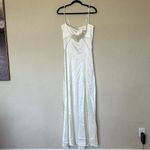 House Of CB House‎ of CB M A-C 'Anabella' Ivory Satin Lace Up Maxi Dress NWOT Photo 5