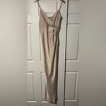 BHLDN Anthropologie Tank Top Maxi Dress Gown Freya Satin Charmeuse Slit Formal Photo 2
