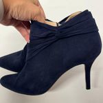 Oscar de la Renta  Blue Suede Leather Heeled Ankle Booties Size 36.5/6 Italy Photo 1