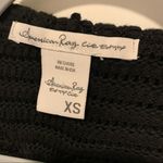 American Rag ⭐️  Black Ribbed Knit Hooded Open Cardigan XS EUC Photo 3