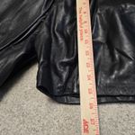 ZARA BLACK VOLUMINOUS GENUINE LEATHER TOP TRF CAPSULE COLLECTION SIZE LARGE LE Photo 7