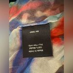 Saks Fifth Avenue Black Label women’s scarf. Watercolor pattern, raw hem 42x76 Blue Photo 2