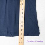 ZARA short sleeve top with metal fringes around neckline navy blue, size S Photo 3