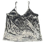 Antistar Women's Medium Blue Crushed Velvet Cami Tank Top Photo 1