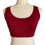 JOY LAB Laser Cut Racerback Sports Bra Burgundy Size Medium Medium Support Photo 2