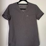 FIGS Charcoal V-Neck Scrub Top Photo 0