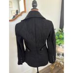 Guess  Black Wool Blend Pea Coat‎ Women's Double Breasted Jacket Sm Photo 2