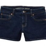 American Eagle AE Next Level Super Low-Rise Denim Short Short Dark Wash NWT Sz 0 Photo 2