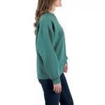State of Mine  Sage Green Fleece Crewneck London Social Club Pullover Sweatshirt Photo 2