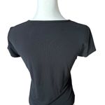 DKNY Black V-Neck Short Sleeves Staple Blouse Sz M Photo 6