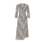 Reformation  Jaz Python Snake Print Wrap Midi Dress Gray Size L Photo 1