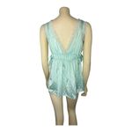 Vintage Sears Sexy Lace Open Sided Lingerie Top green & white size medium Photo 6