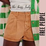Free People  shorts 6 pleated cotton green boho summer spring Photo 5