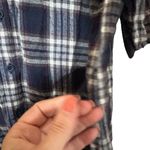 Heritage 1981 Blue Plaid Long Sleeve Cotton Button Down Shirt Dress Women Sz M Photo 2