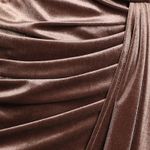 Lulus Living it Luxe Taupe Velvet Tulip Mini Dress Photo 4