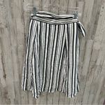 Loft  Stripe Knee Length Aline Skirt Belted Modest Petite Photo 3