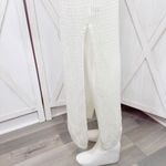 Almost Famous Almost Famous Sheer Crochet Open Back Beach Swim Cover Maxi Dress Cream Medium Photo 7