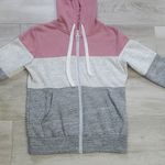 Doublju Colorblock Striped Zip Up Hooded Sweatshirt| Striped Hoodie Photo 1